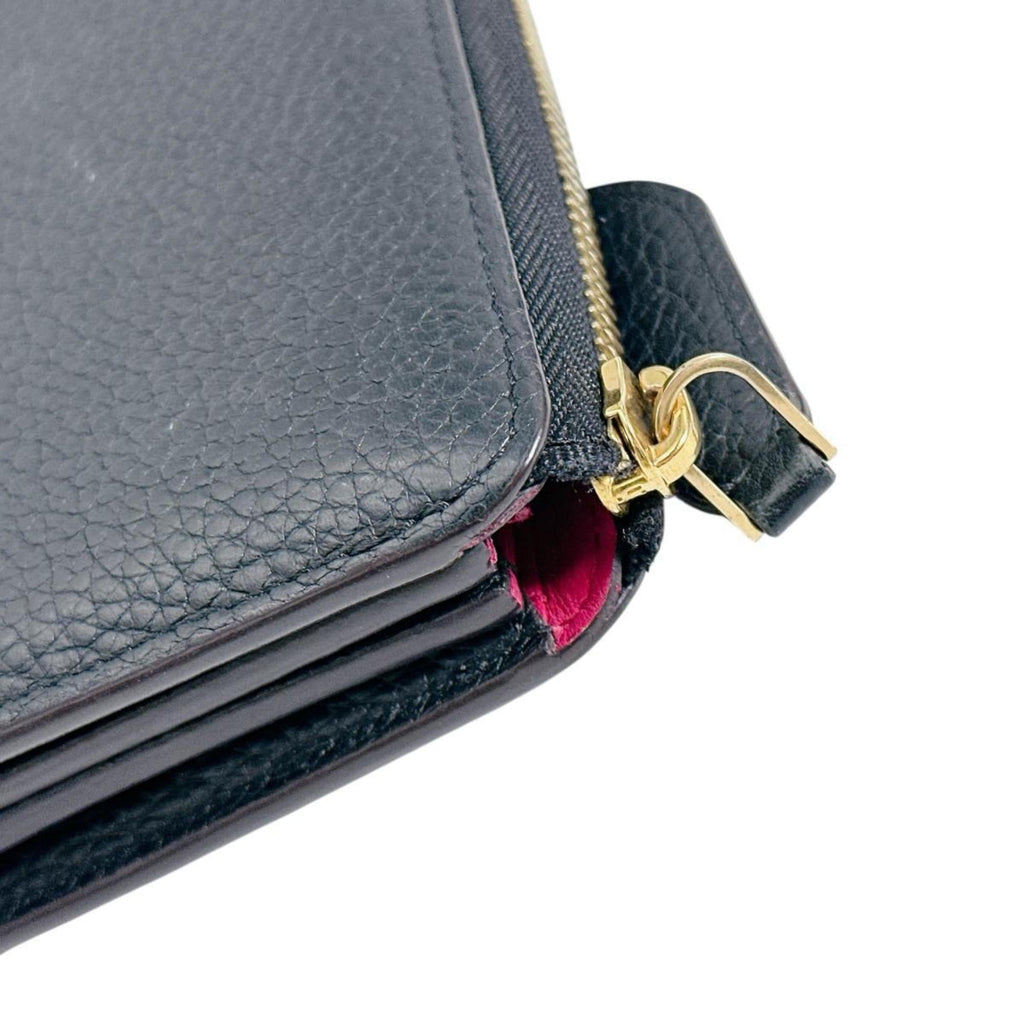 Louis Vuitton Black Noir Leather Long Wallet