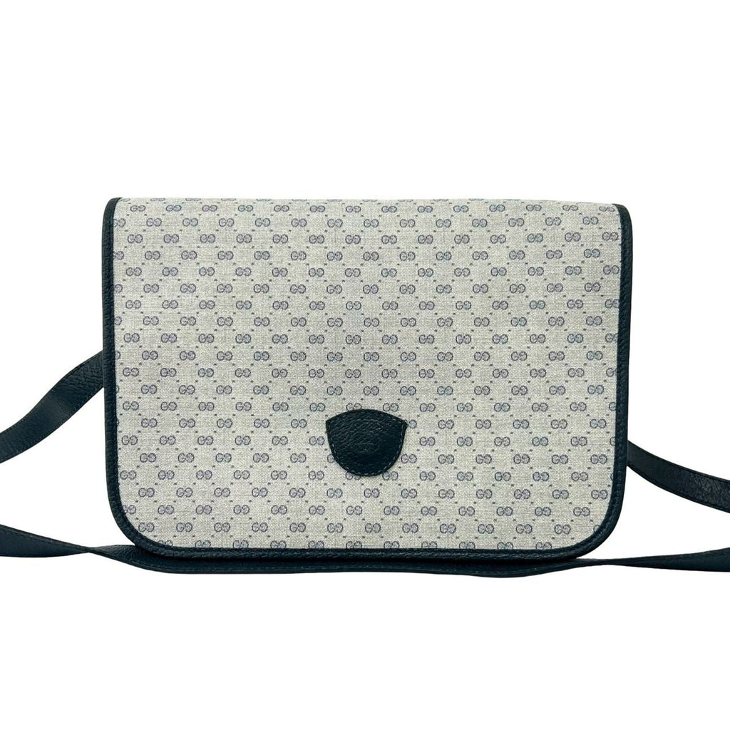 Gucci Navy Pvc Leather Pochette Shoulder Bag (Pre-Owned)