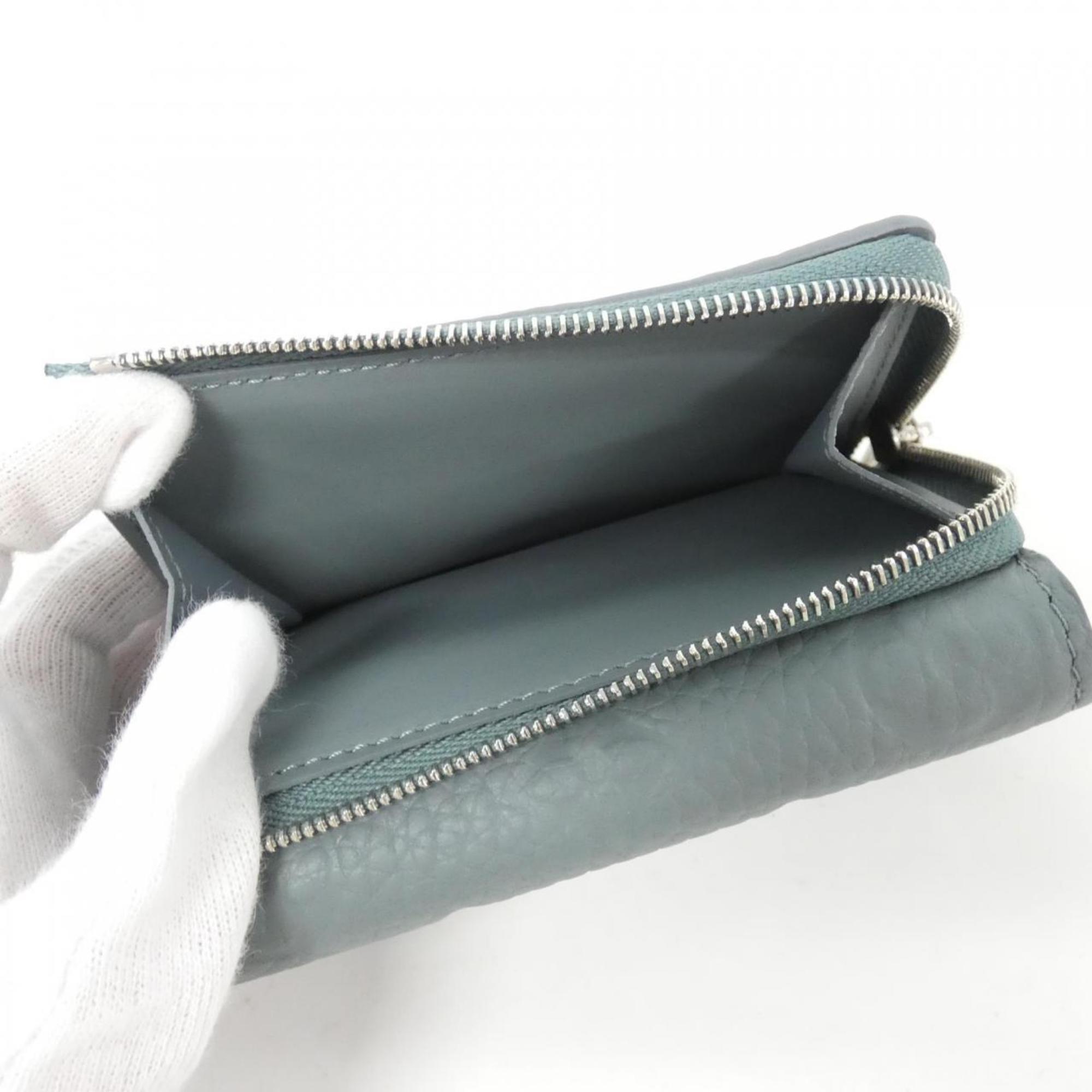 Louis Vuitton Blue Leather Wallet (Tri-Fold)