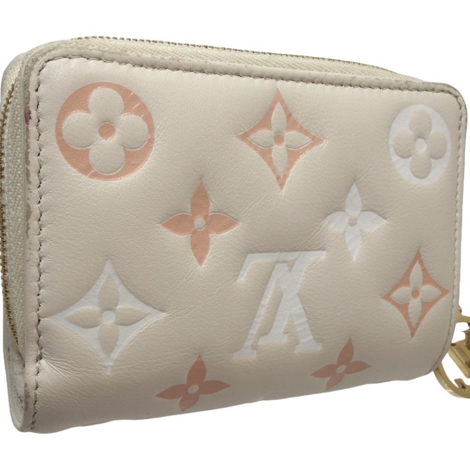 Louis Vuitton Beige Pink Leather Wallet