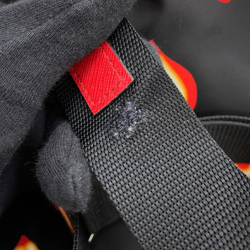Prada Black Red Color Nylon Backpack