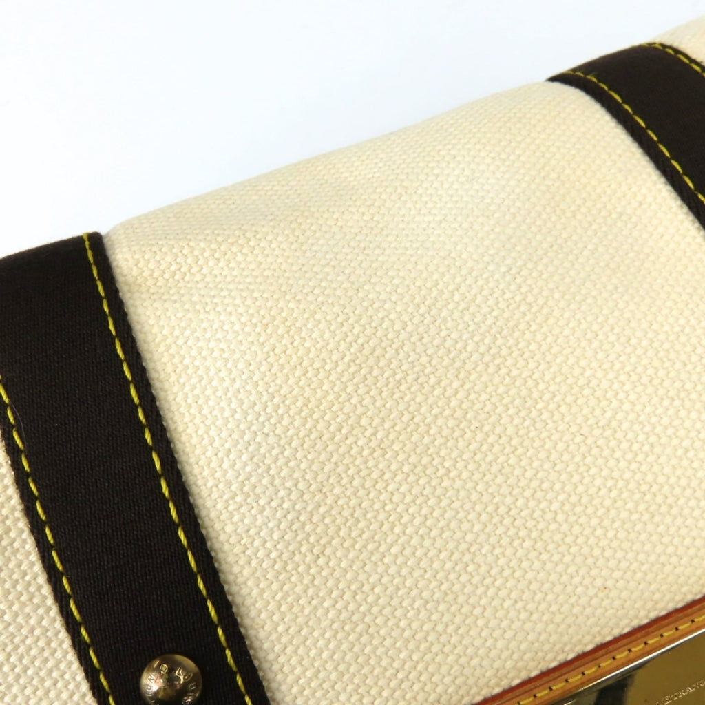 Louis Vuitton Brown Ecru Ivory Canvas Shoulder Bag