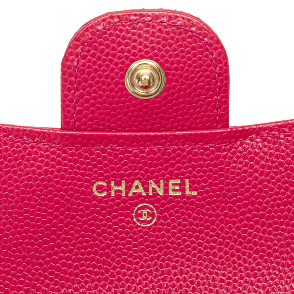 Chanel Pink Grained Calfskin Wallet (Bi-Fold)