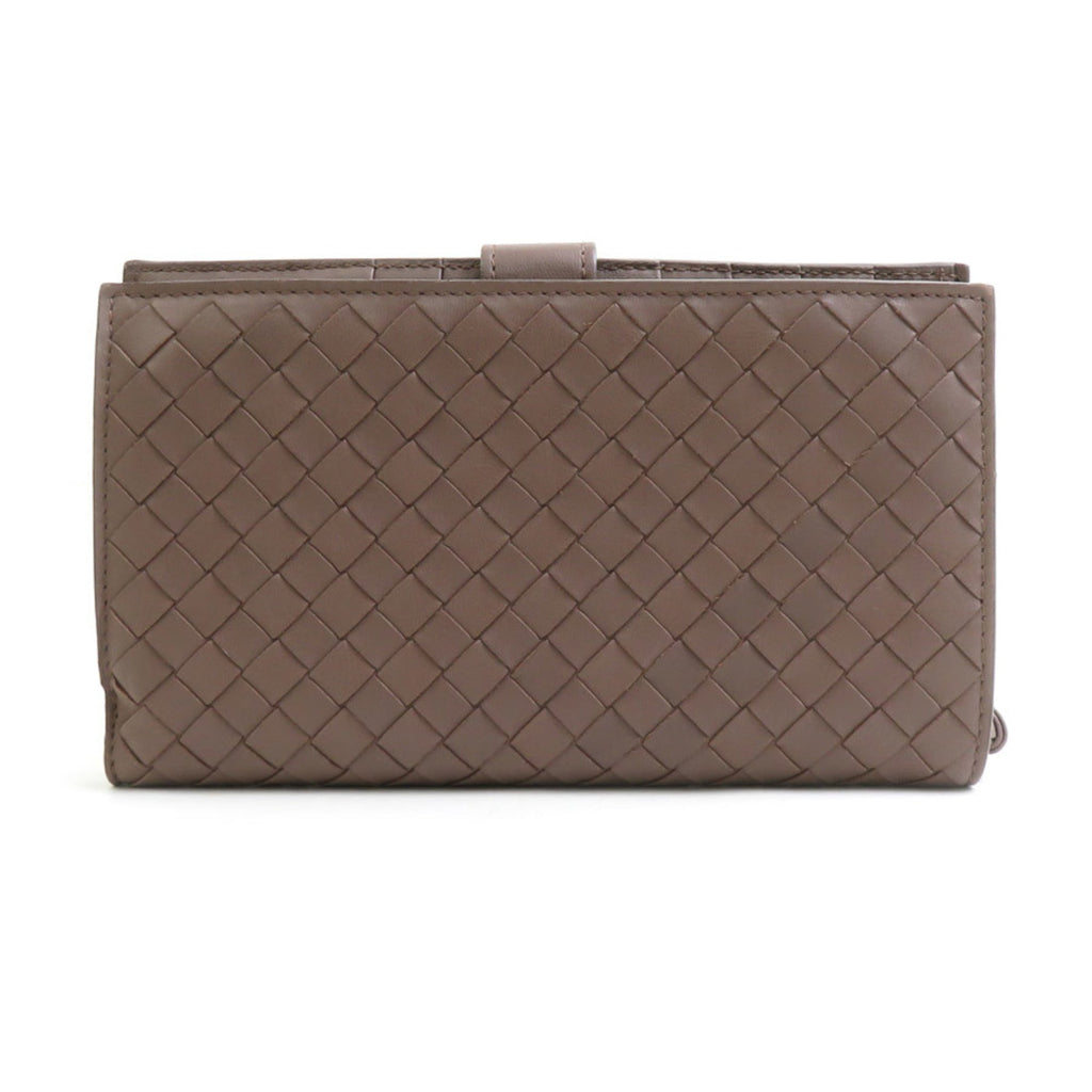 Bottega Veneta Light Brown Intrecciato Middle Wallet (Bi-Fold)