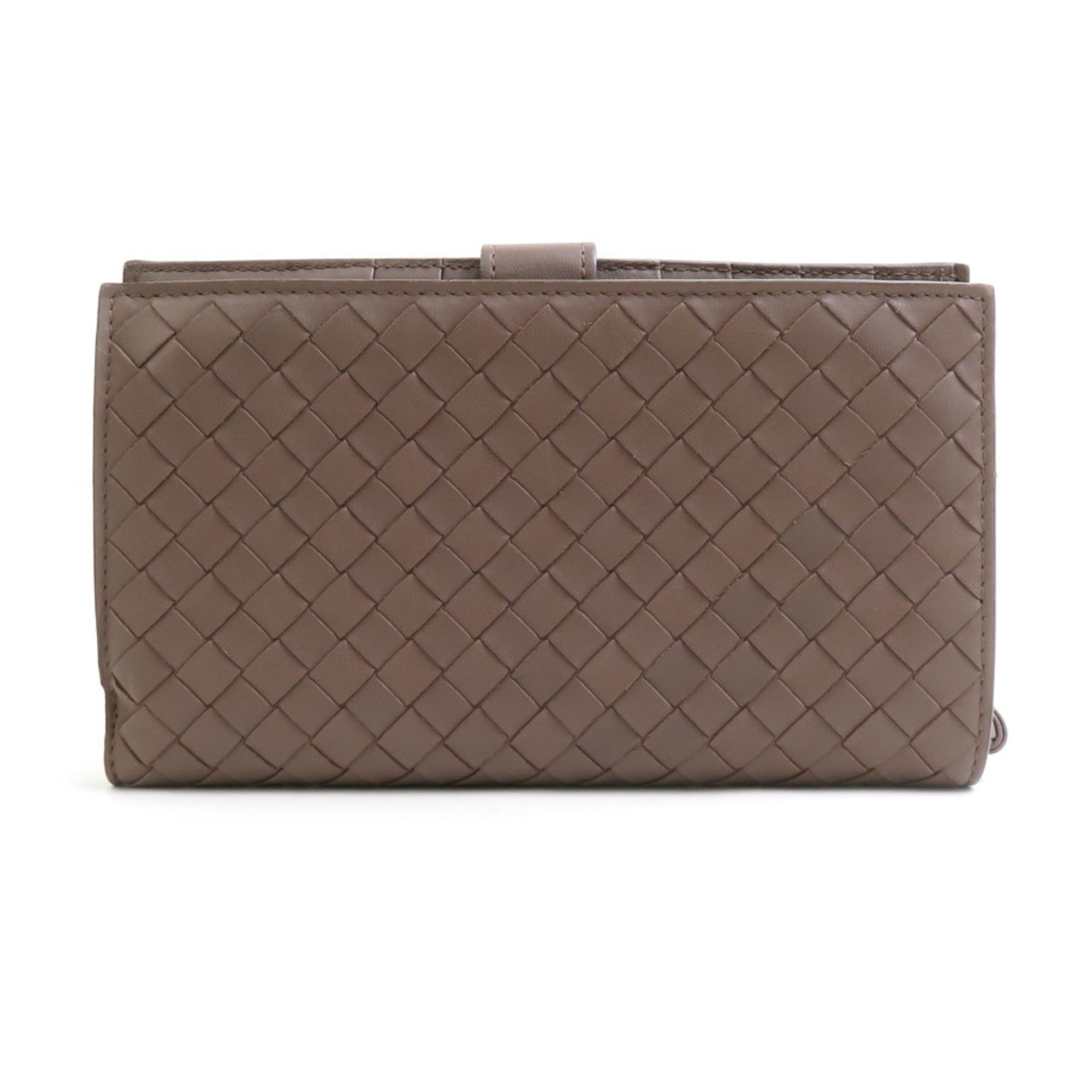 Bottega Veneta Light Brown Intrecciato Middle Wallet (Bi-Fold)
