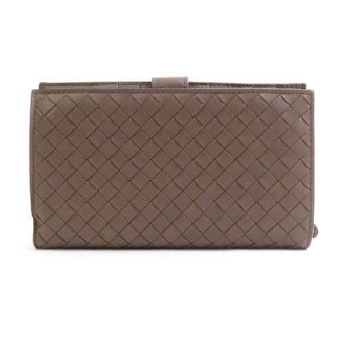 Bottega Veneta Light Brown Intrecciato Middle Wallet (Bi-Fold)