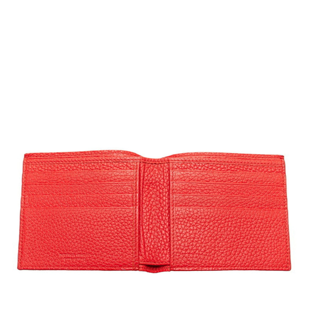 Bottega Veneta Red Color Leather Wallet (Bi-Fold)