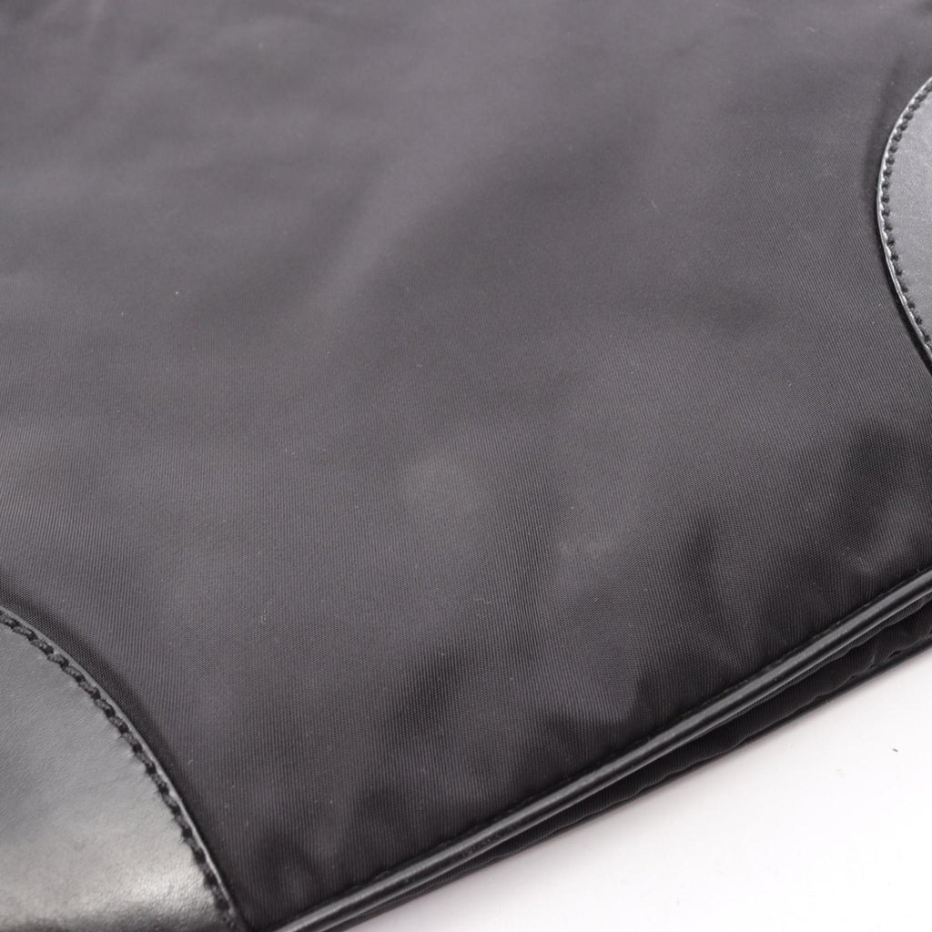 Prada Black Nylon Leather Shoulder Bag