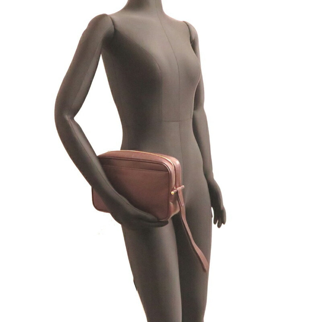 Louis Vuitton Acajou Brown Taiga Leather Clutch Bag Pouch
