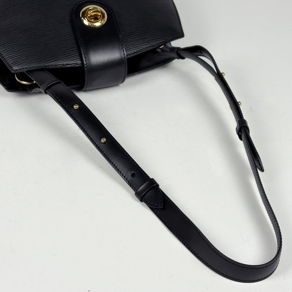 Louis Vuitton Black Noir Epi Leather Shoulder Bag