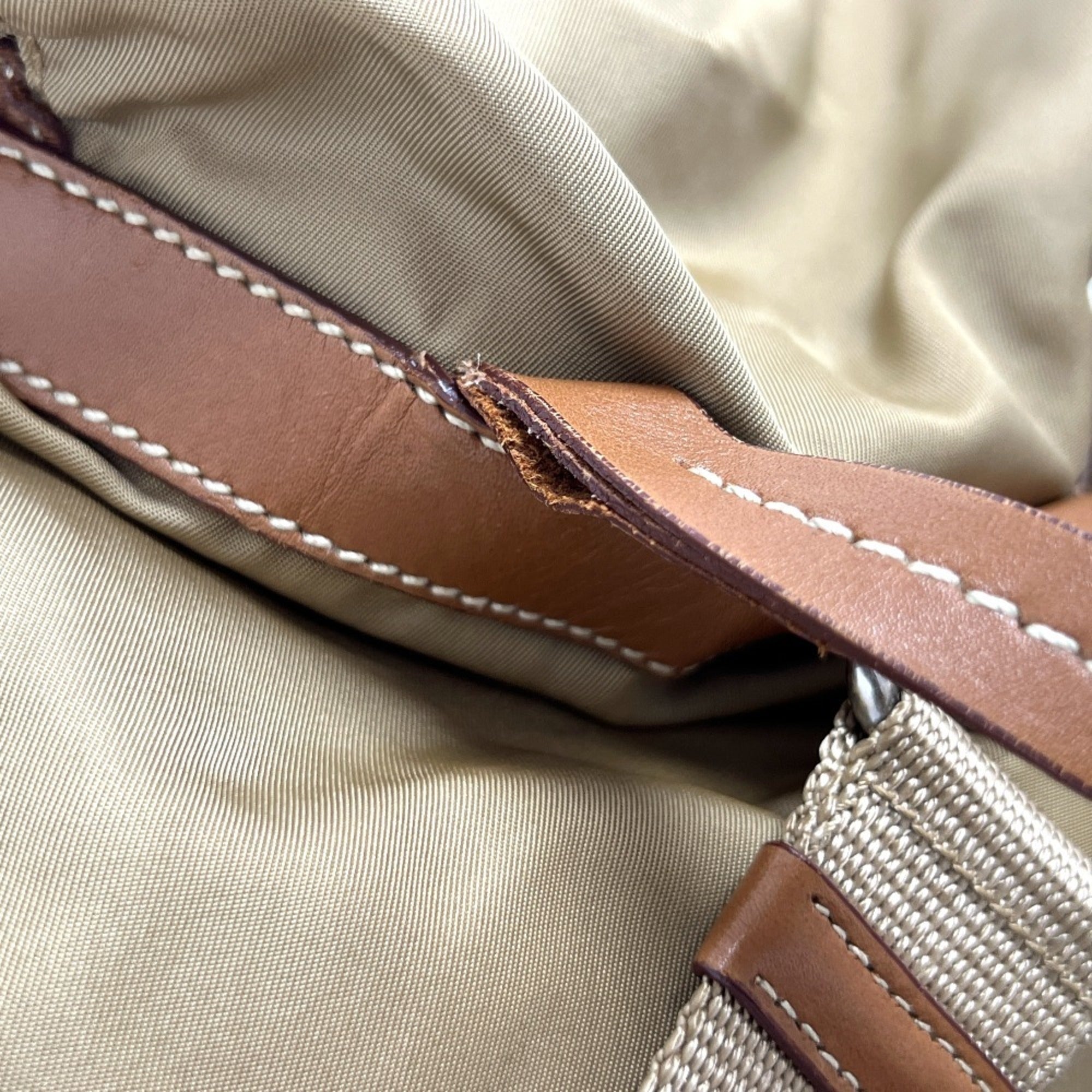 Prada Brown Nylon Backpack