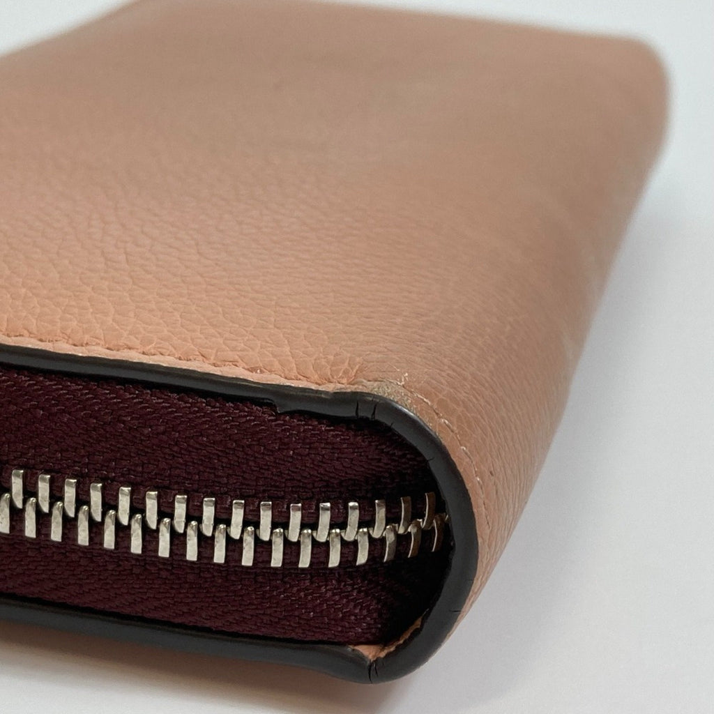Louis Vuitton Beige Orange Leather Long Wallet