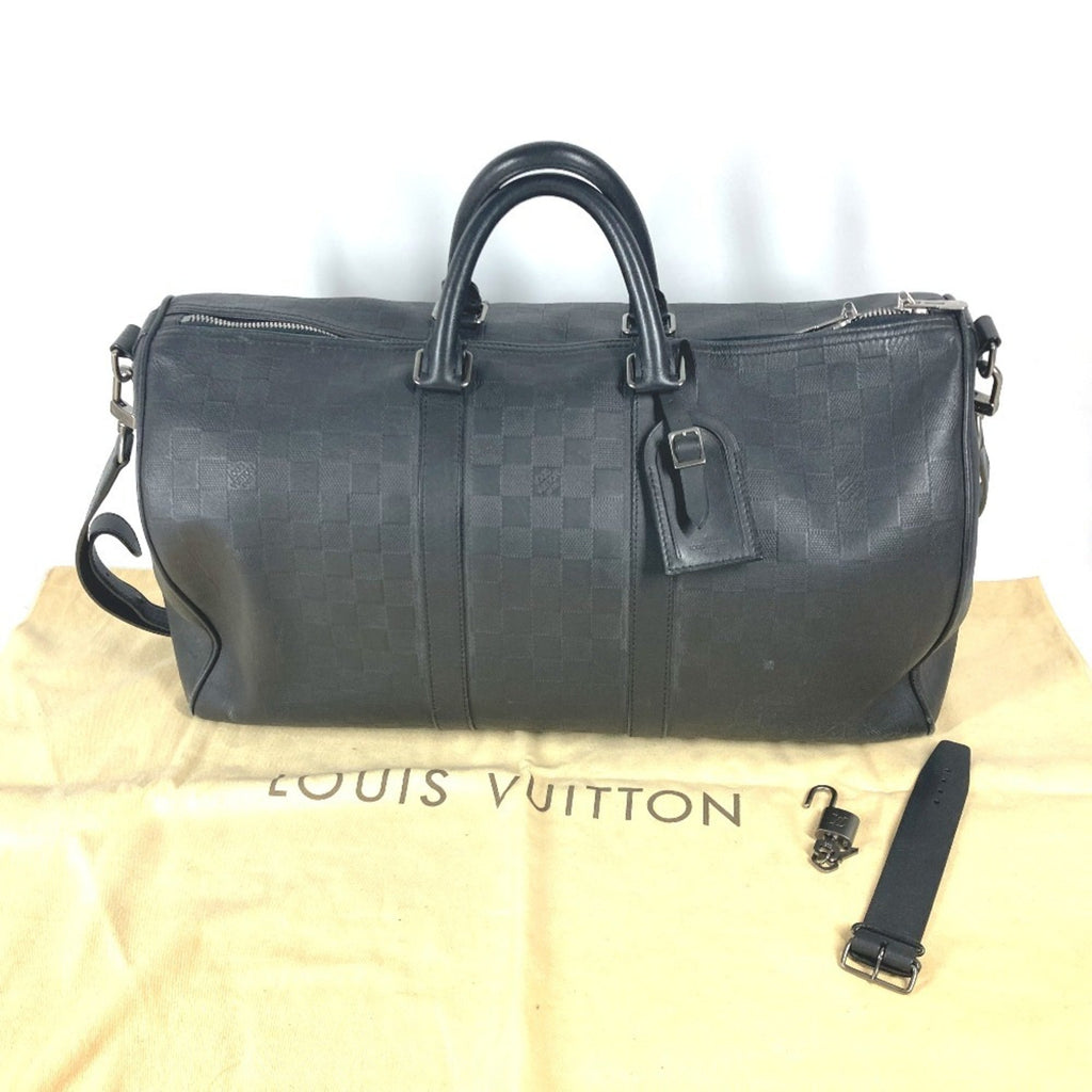 Louis Vuitton Black Onyx Damier Infini Boston Bag Shoulder Bag