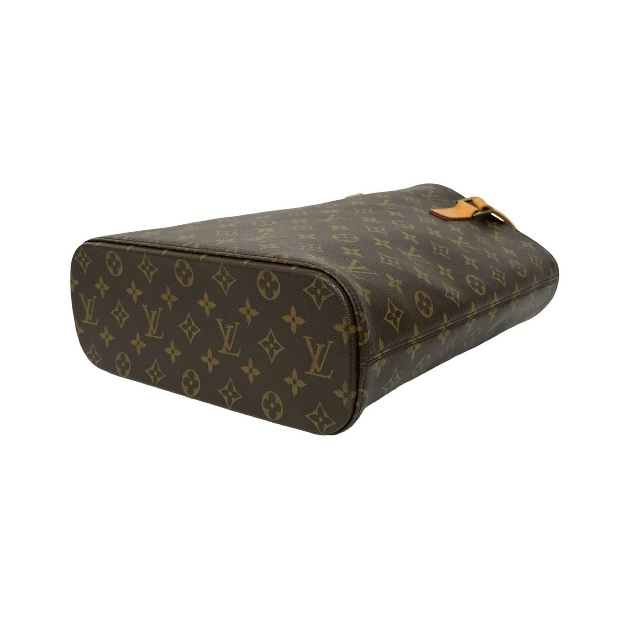 Louis Vuitton Brown Leather Pvc Shoulder Bag Tote Bag