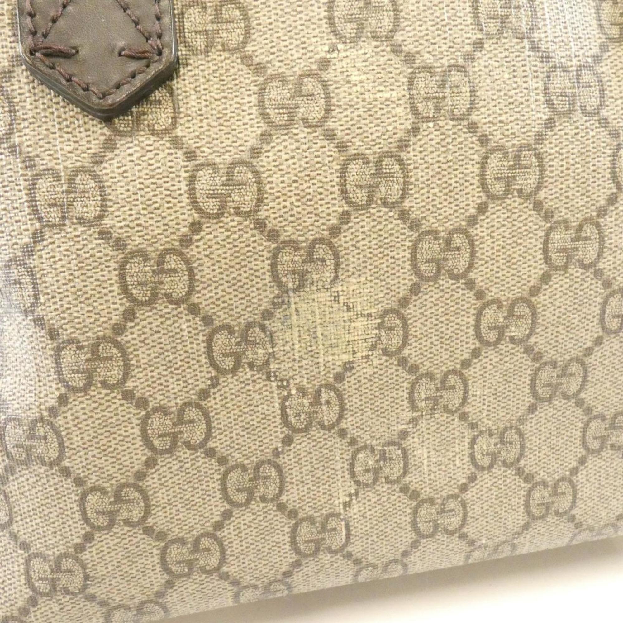 Gucci Beige Brown Gg Supreme Handbag (Pre-Owned)