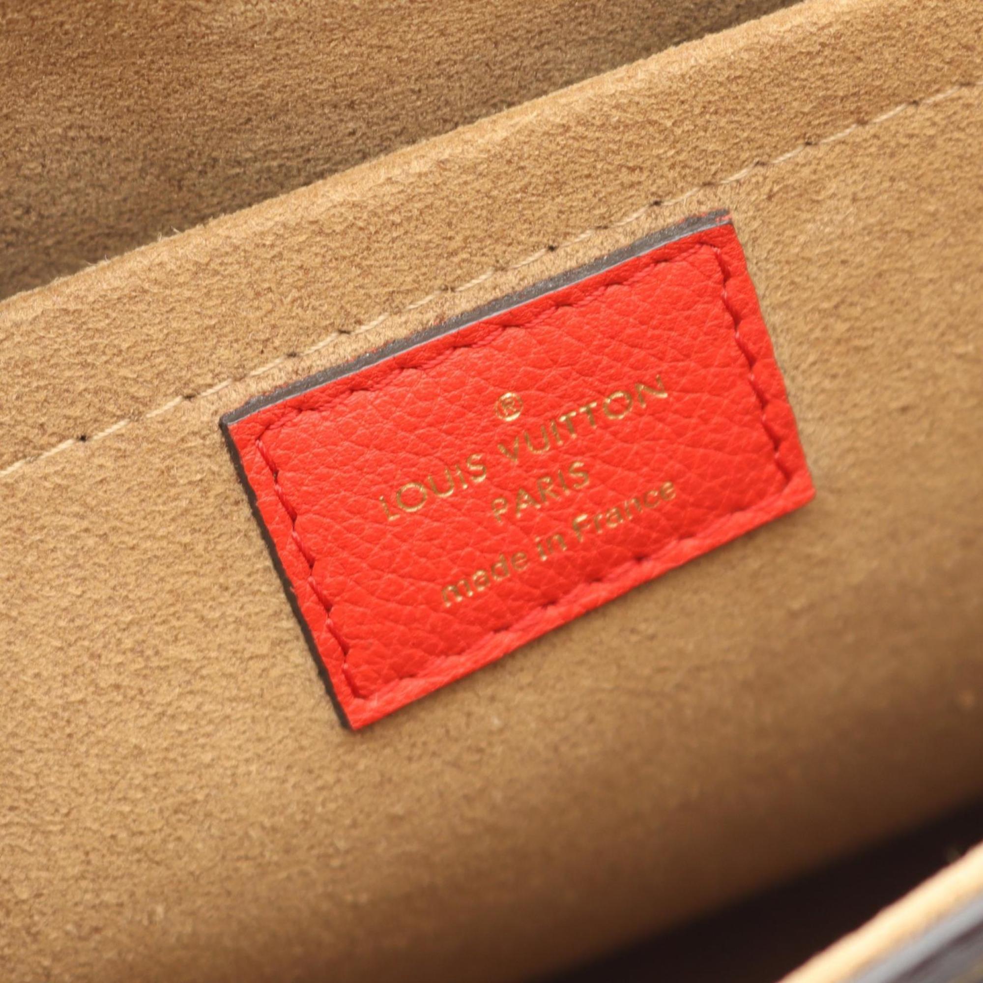 Louis Vuitton Brown Coquelicots Monogram Red Color Monogram Leather Handbag