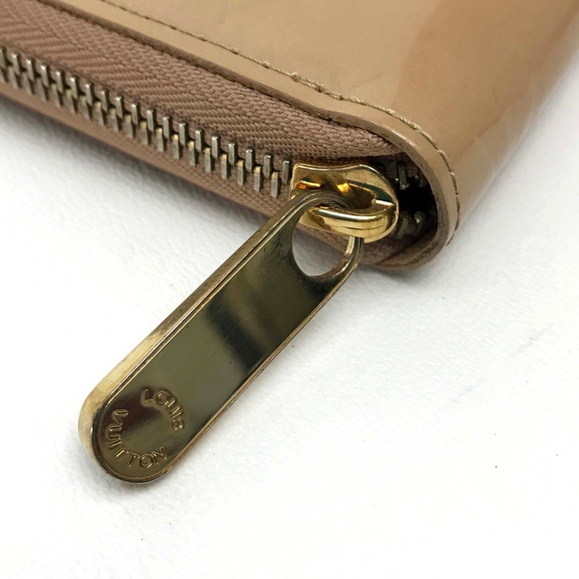 Louis Vuitton Beige Leather Long Wallet