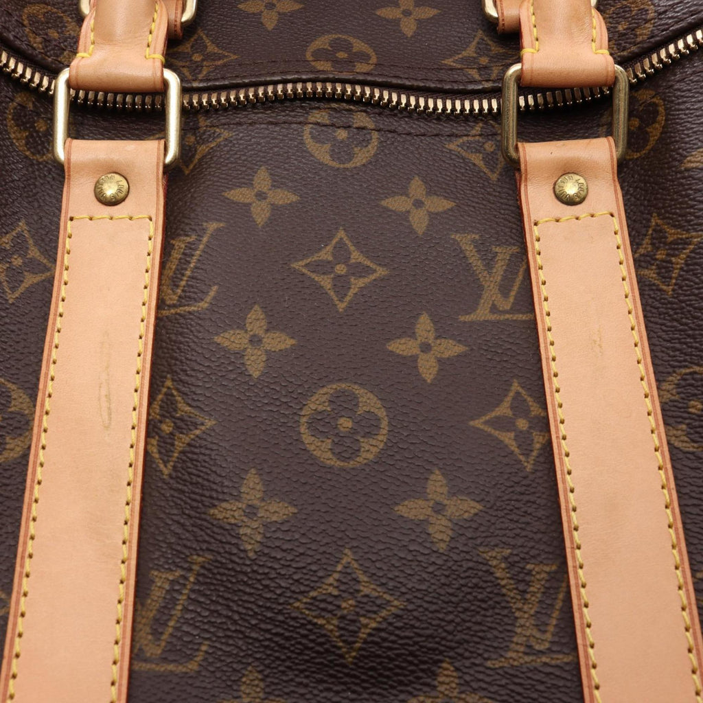 Louis Vuitton Brown Coated Canvas Leather Boston Bag