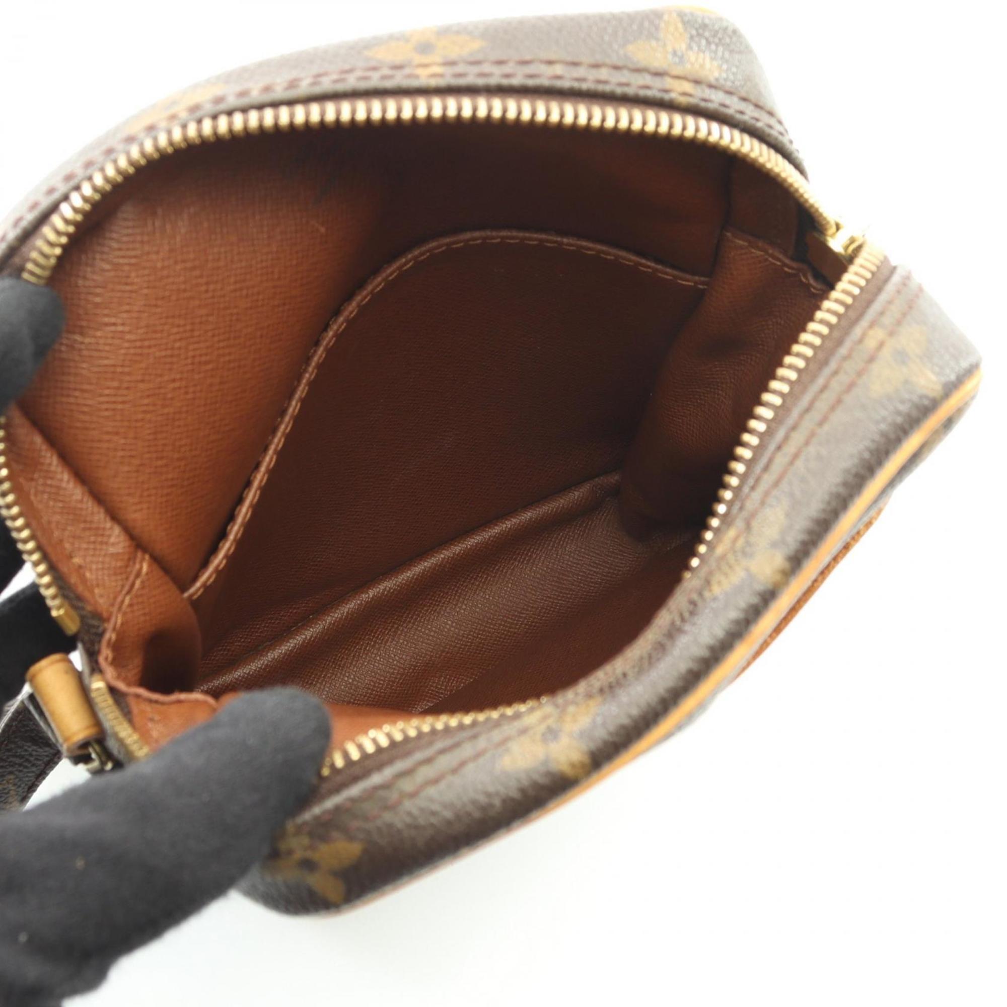 Louis Vuitton Brown Monogram Coated Canvas Leather Shoulder Bag
