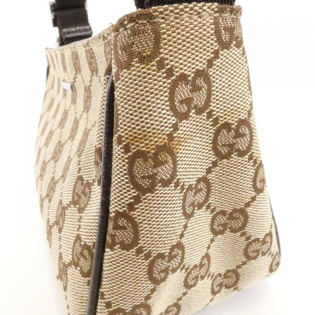 Gucci Beige Brown Gg Canvas Pouch (Pre-Owned)