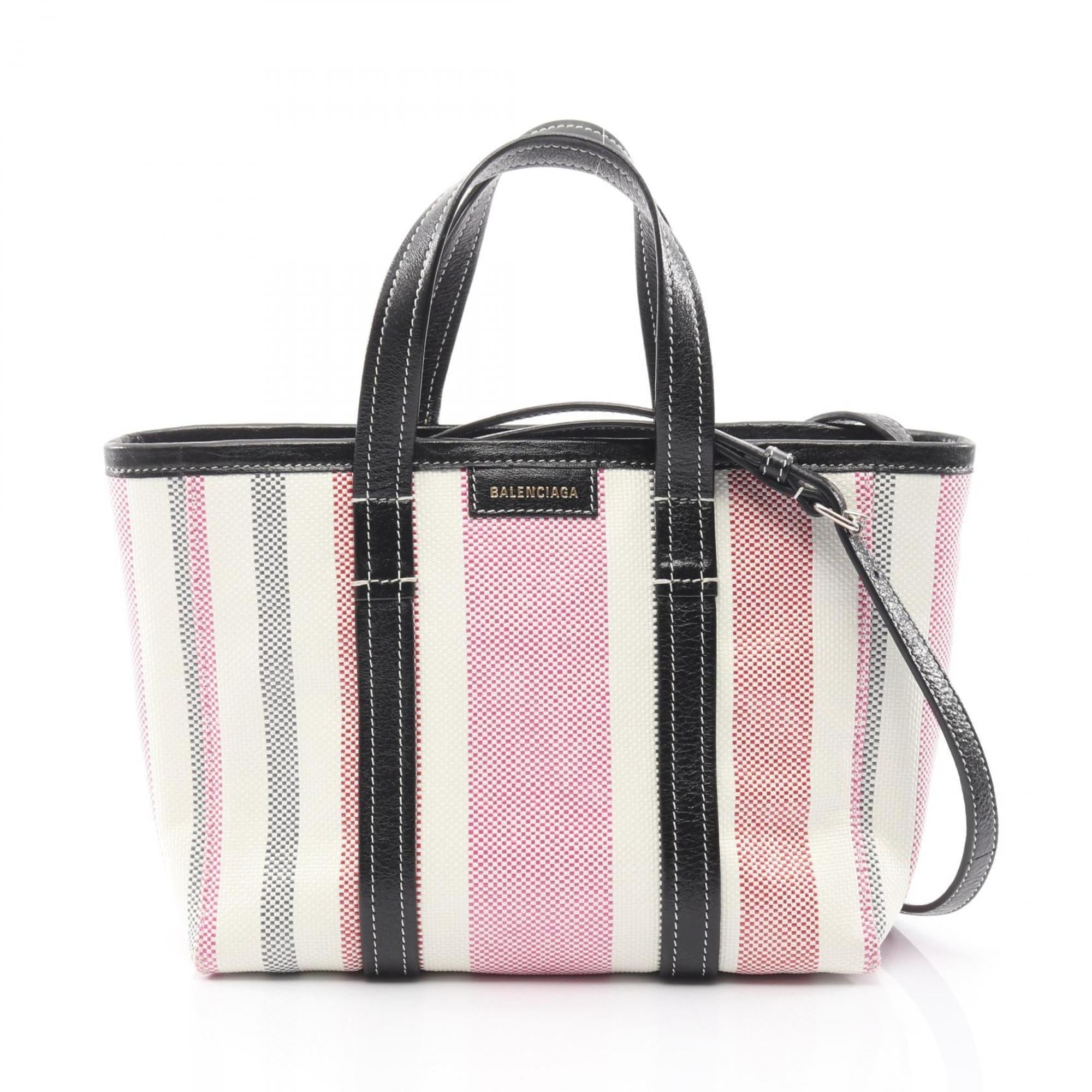 Balenciaga Multi-Color White Canvas Hand