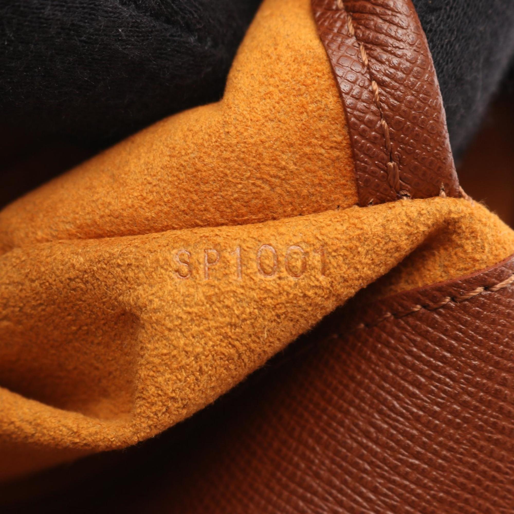 Louis Vuitton Brown Coated Canvas Leather Shoulder Bag
