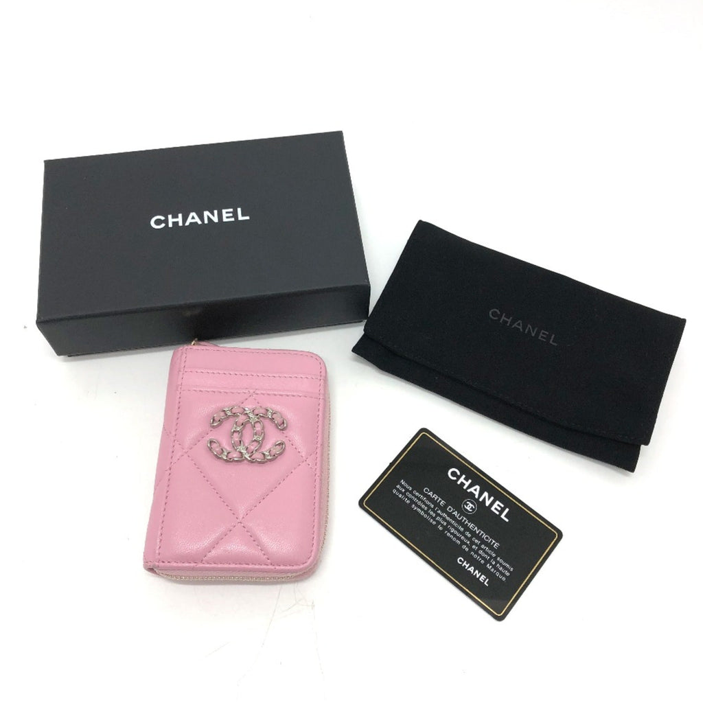 Chanel Pink Leather Coin Purse/Coin Case