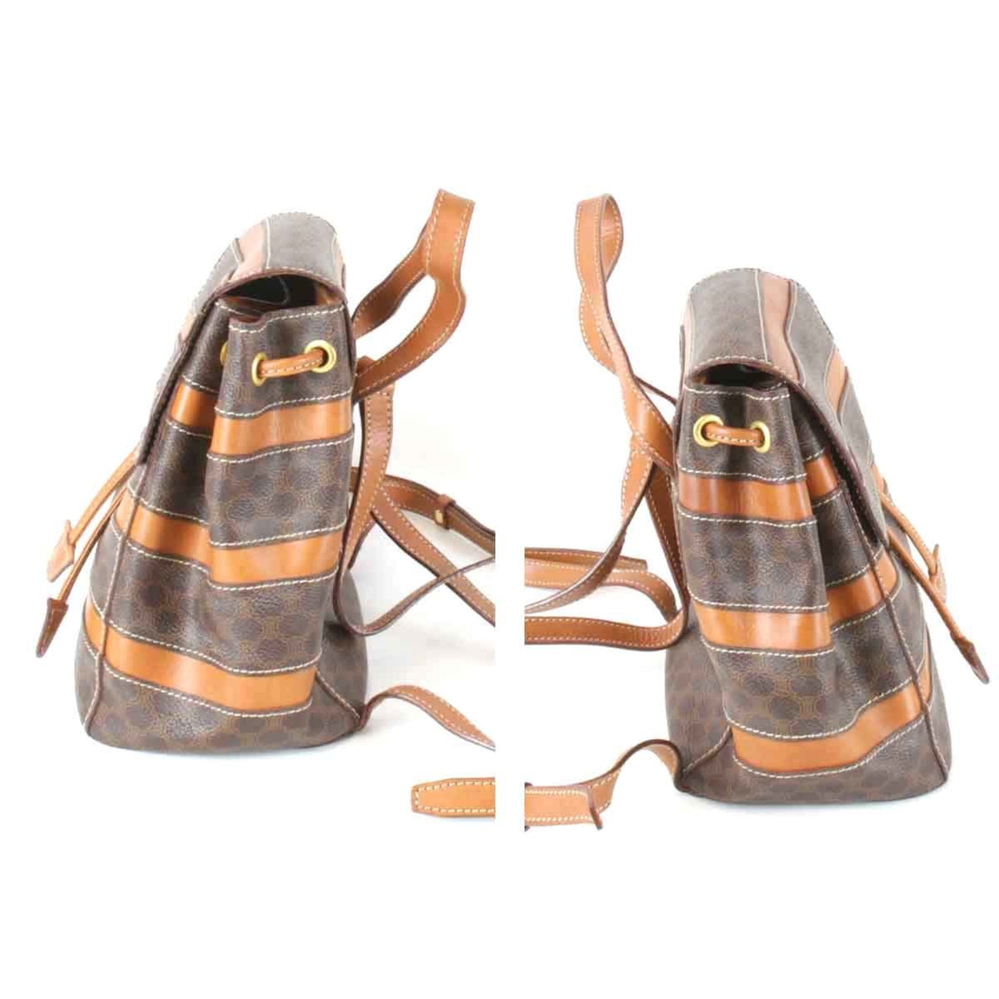 Celine Brown Pvc Leather Backpack