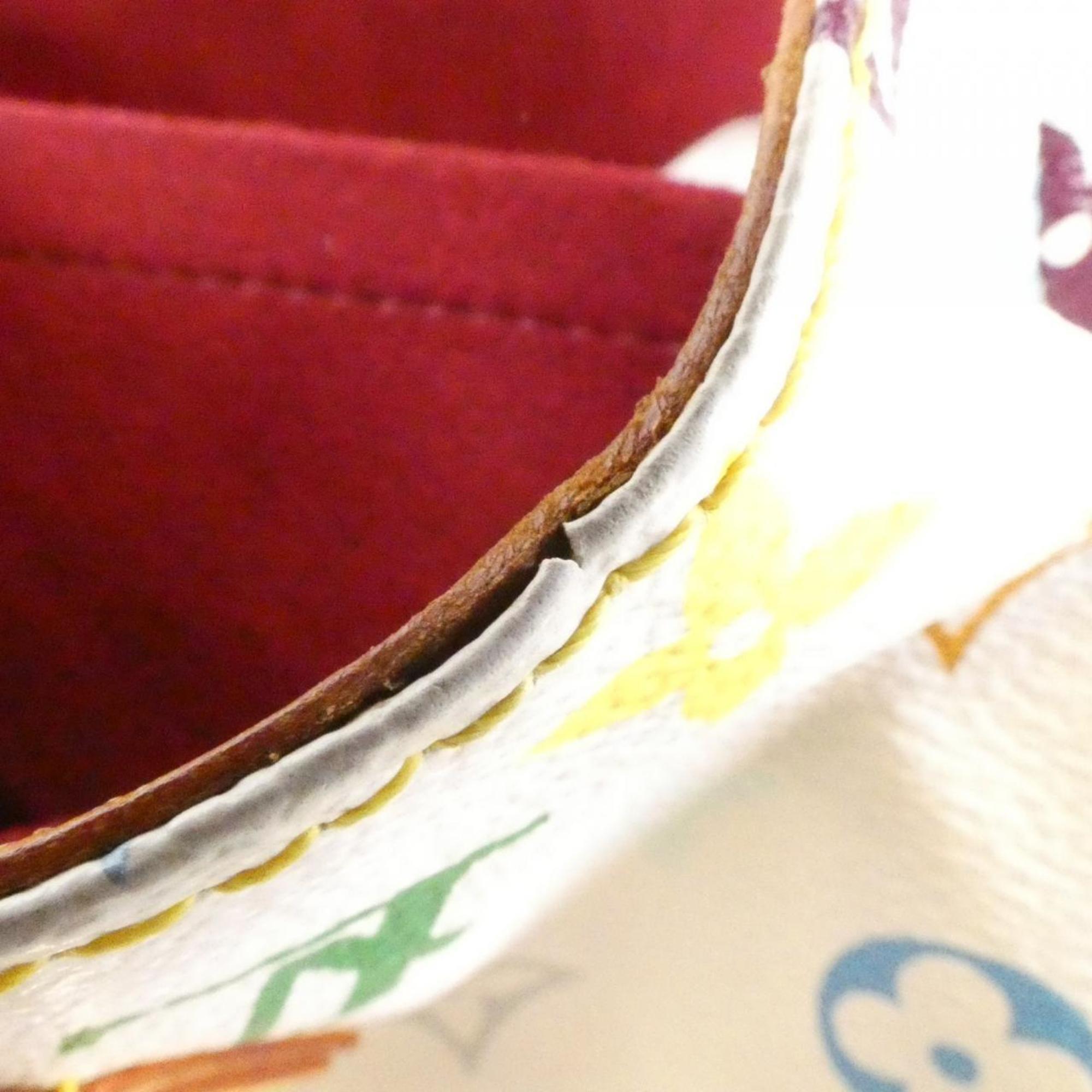 Louis Vuitton Multi-Color White Coated Canvas Handbag
