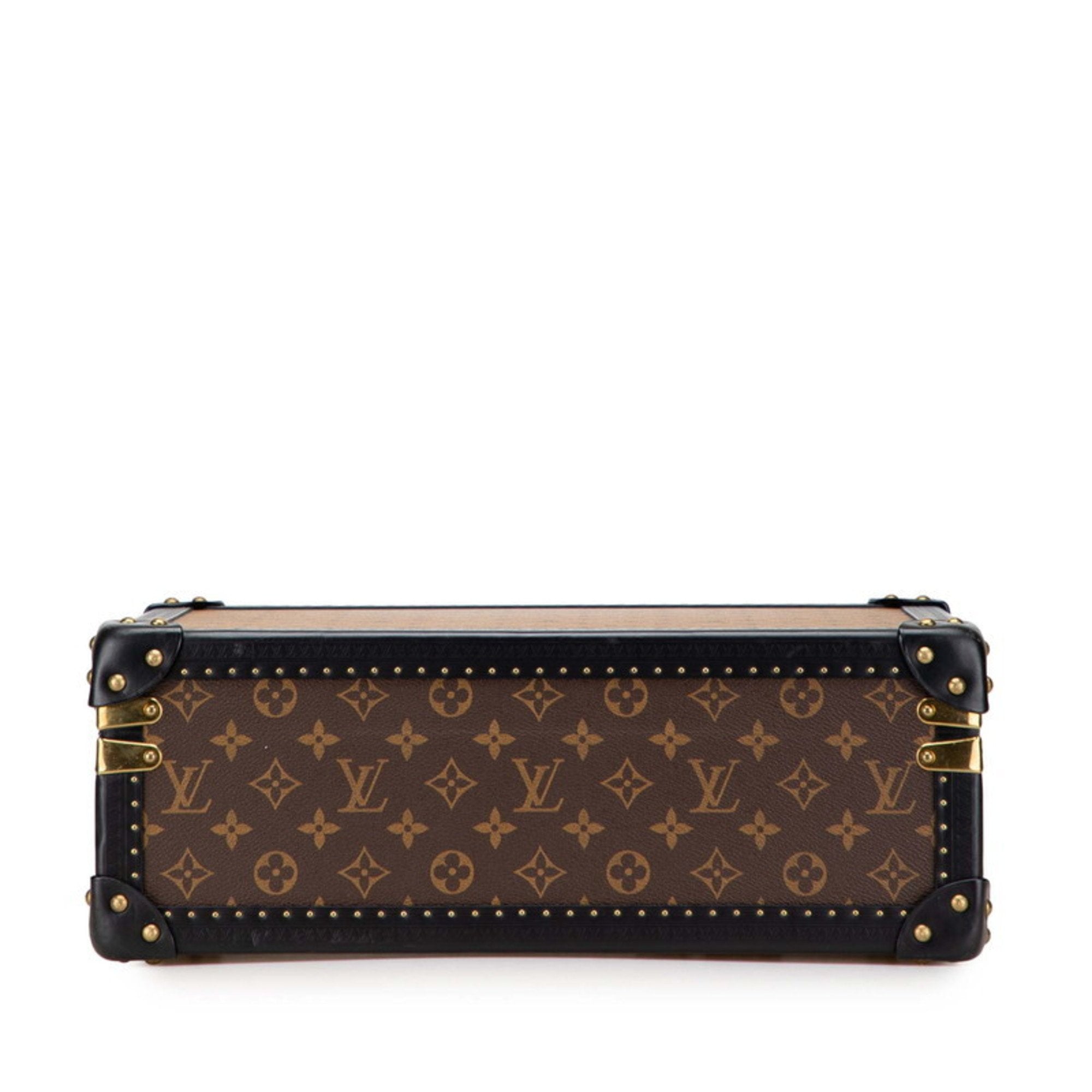 Louis Vuitton Monogram Reverse Black Brown Monogram Reverse Pvc Leather Attaché Case Briefcase