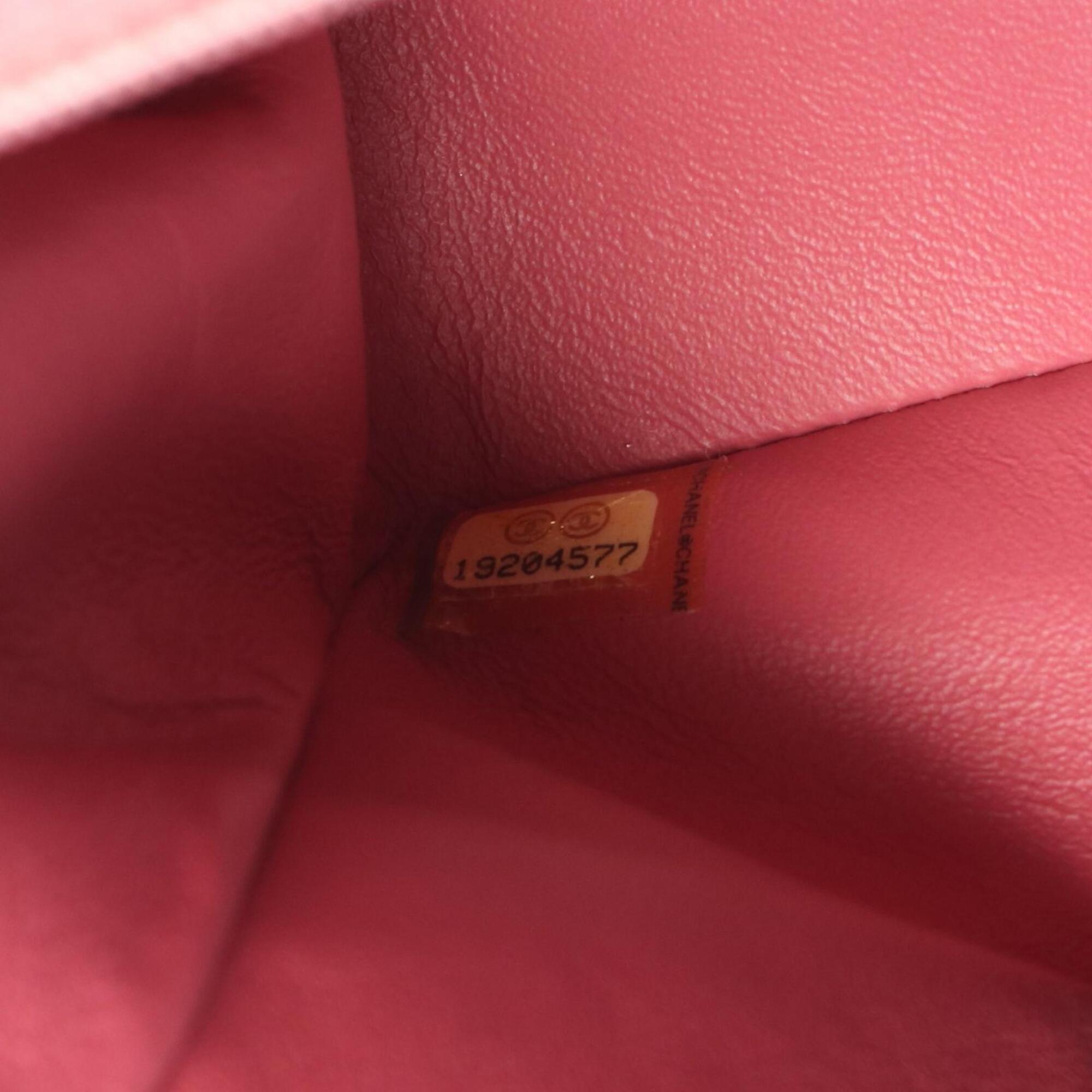 Chanel Pink Leather Handbag Shoulder Bag