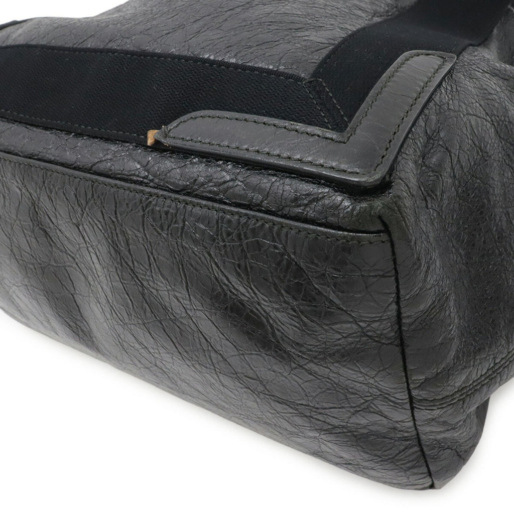 Balenciaga Black Leather Handbag Tote