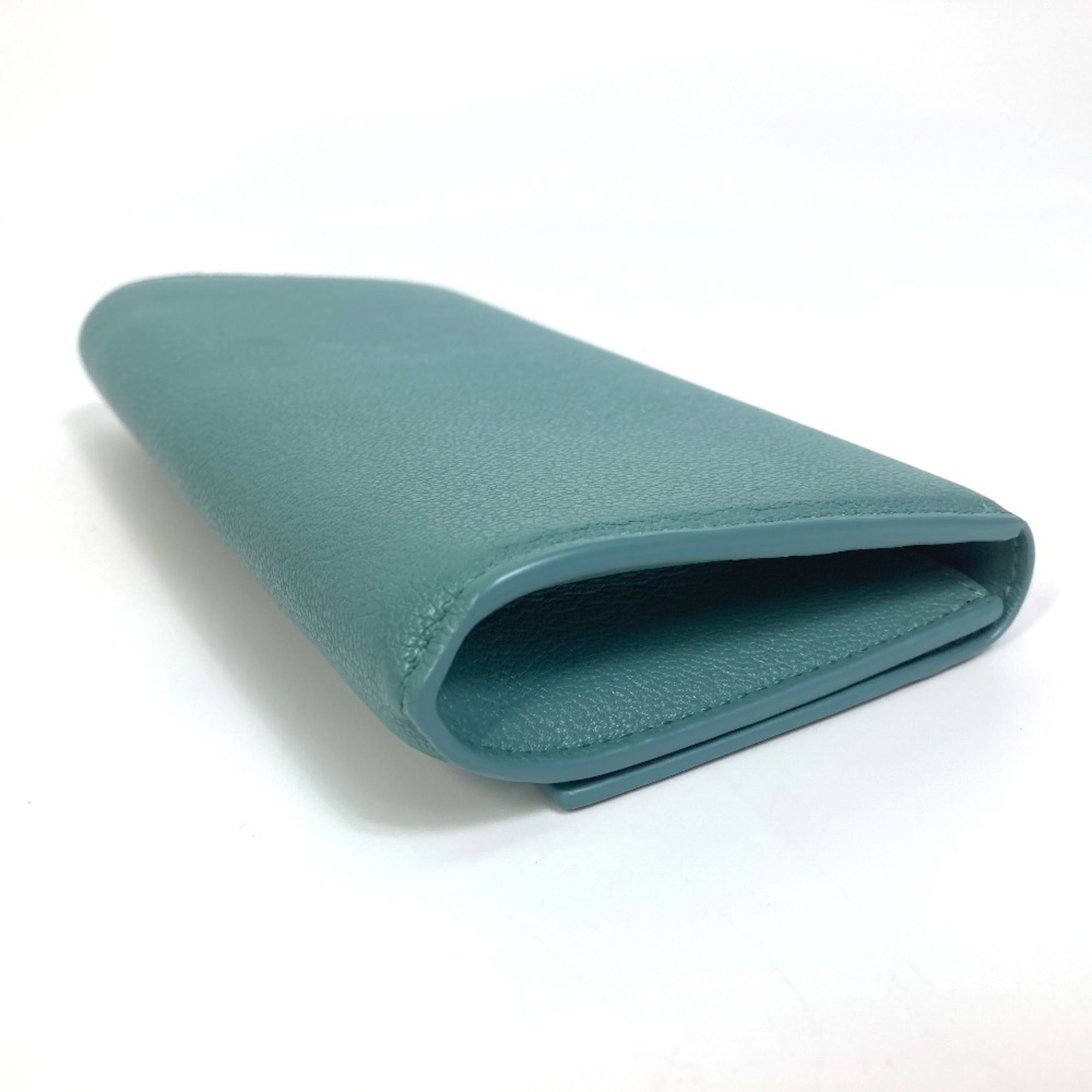 Bottega Veneta Blue Leather Long Wallet (Bi-Fold)
