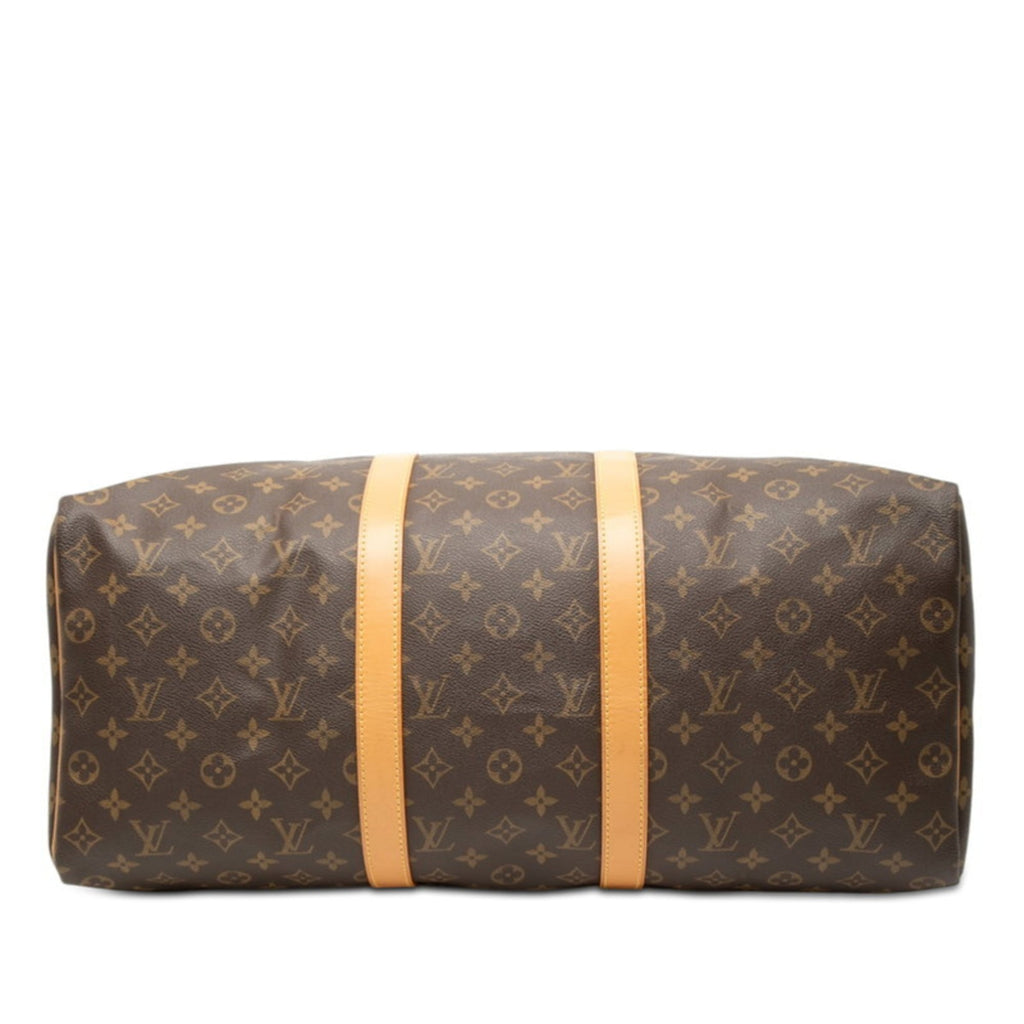 Louis Vuitton Brown Pvc Leather Boston Bag Handbag