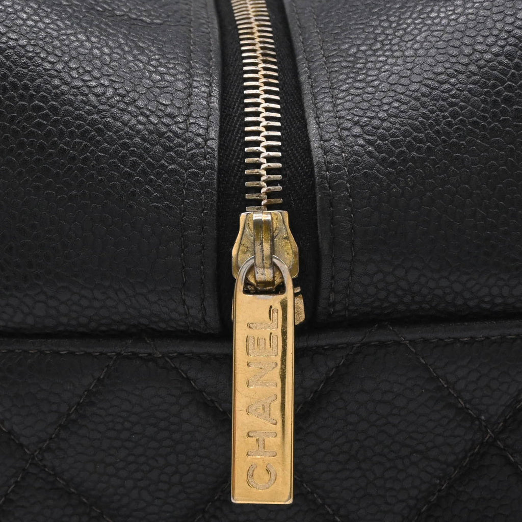 Chanel Black Grained Calfskin Handbag