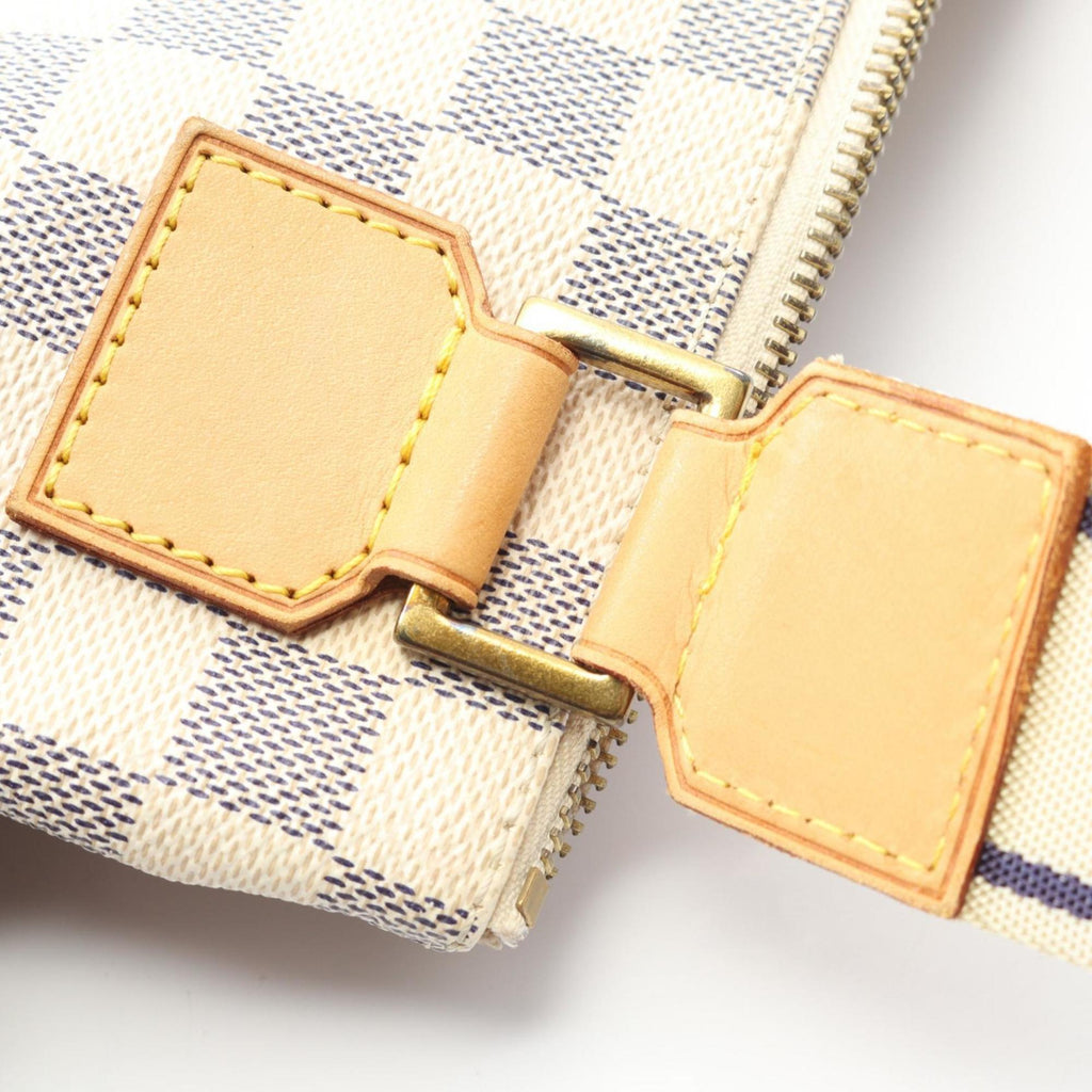 Louis Vuitton White Damier Azur Leather Shoulder Bag