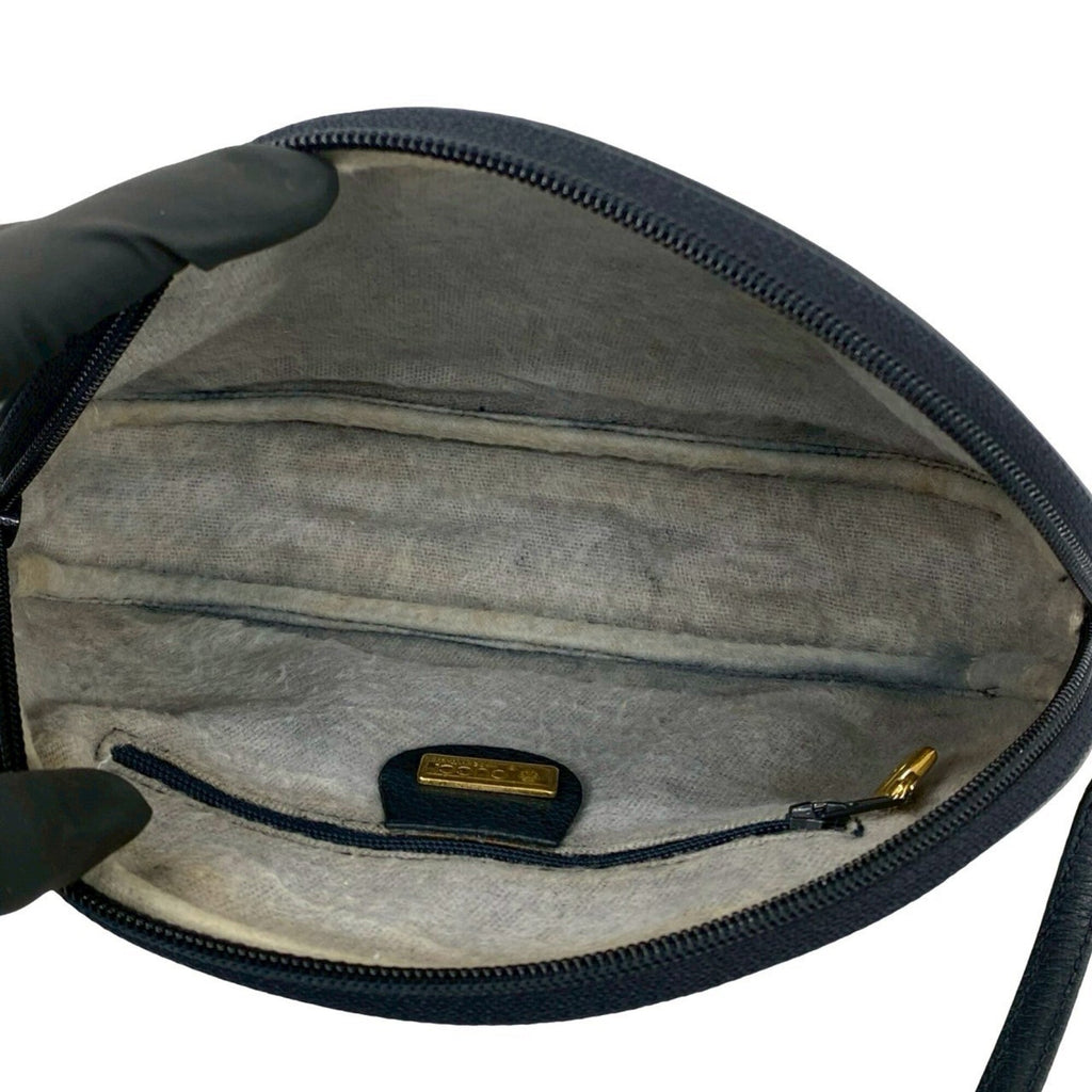 Gucci Navy Leather Pvc Pochette Shoulder Bag (Pre-Owned)