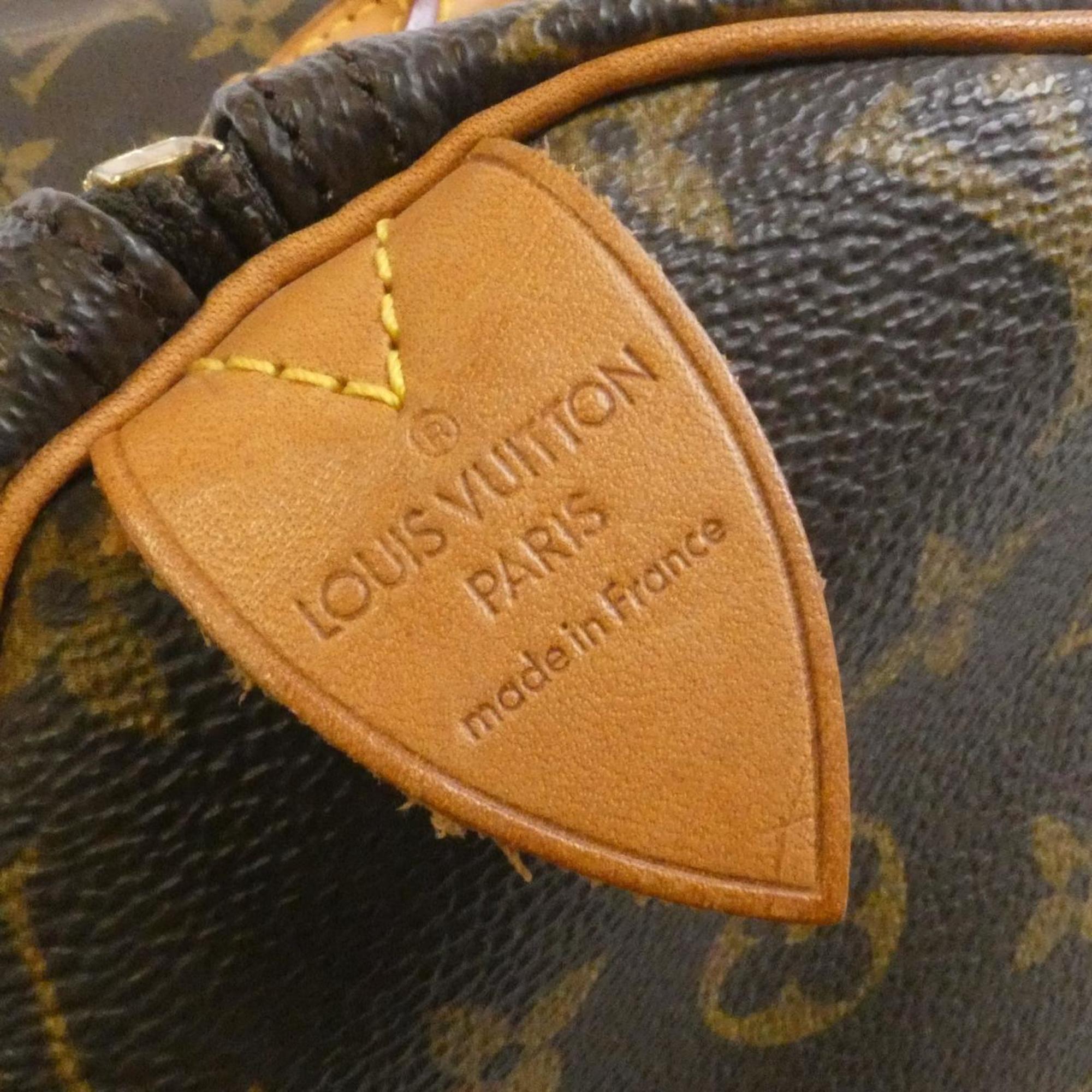 Louis Vuitton Marron Coated Canvas Boston Bag