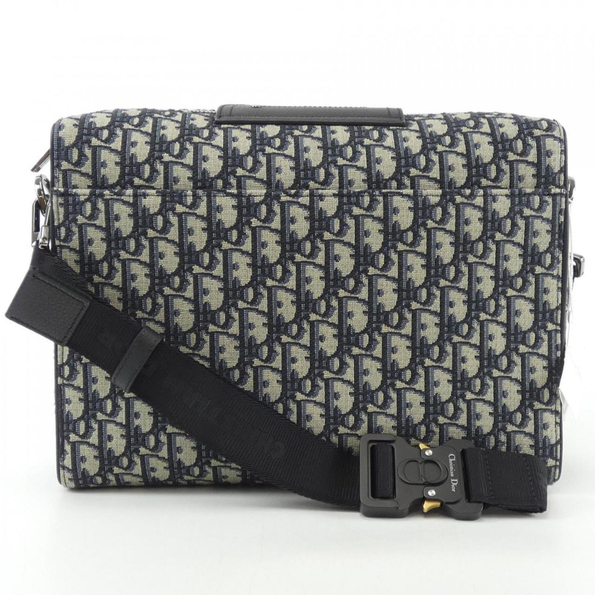 Christian Dior Beige Navy Handbag Shoulder Bag (Pre-Owned)