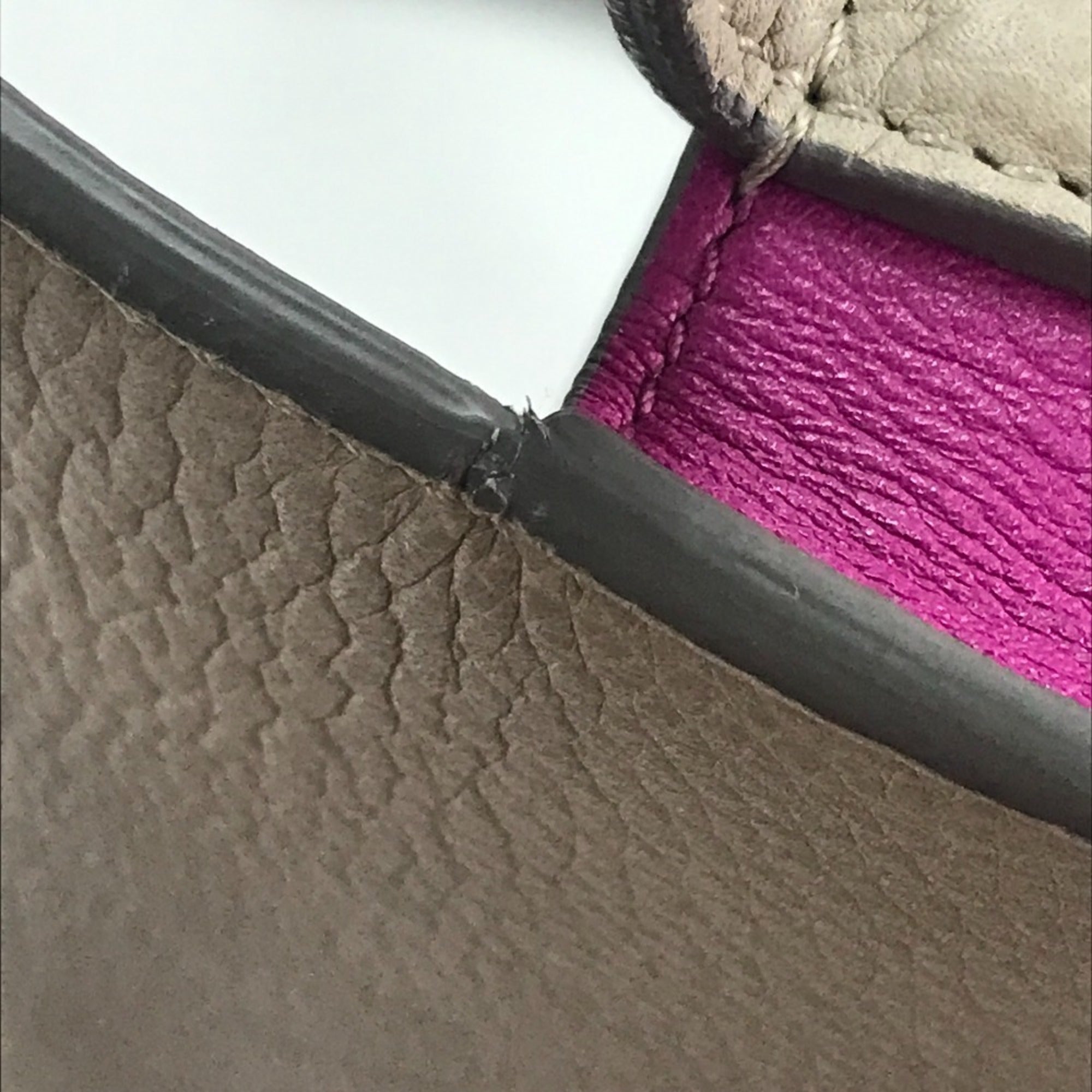 Celine Gray Leather Shoulder Bag