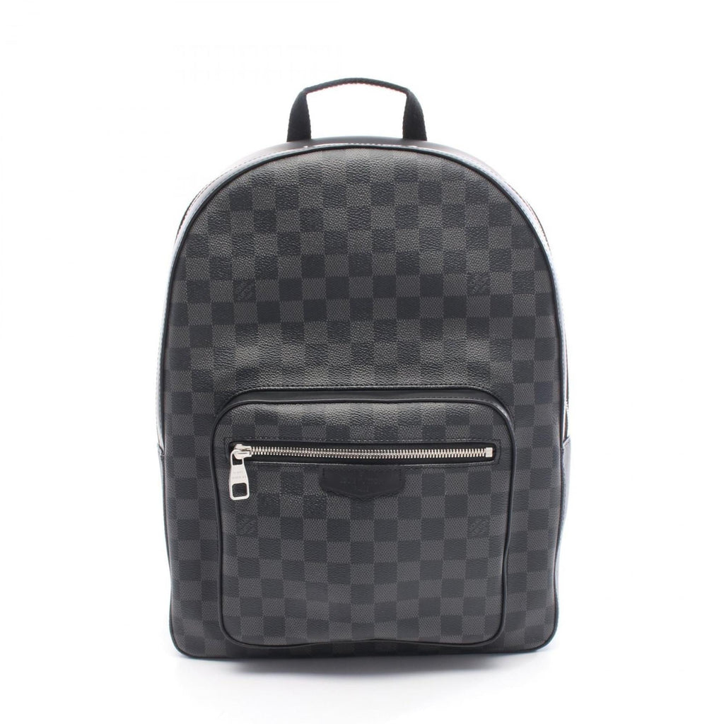 Louis Vuitton Black Coated Canvas Leather Backpack