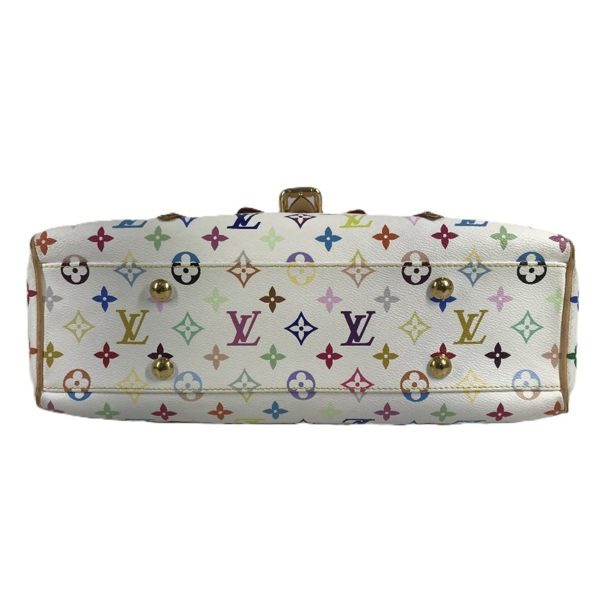 Louis Vuitton Blanc White Monogram Multicolore Shoulder Bag Tote Bag
