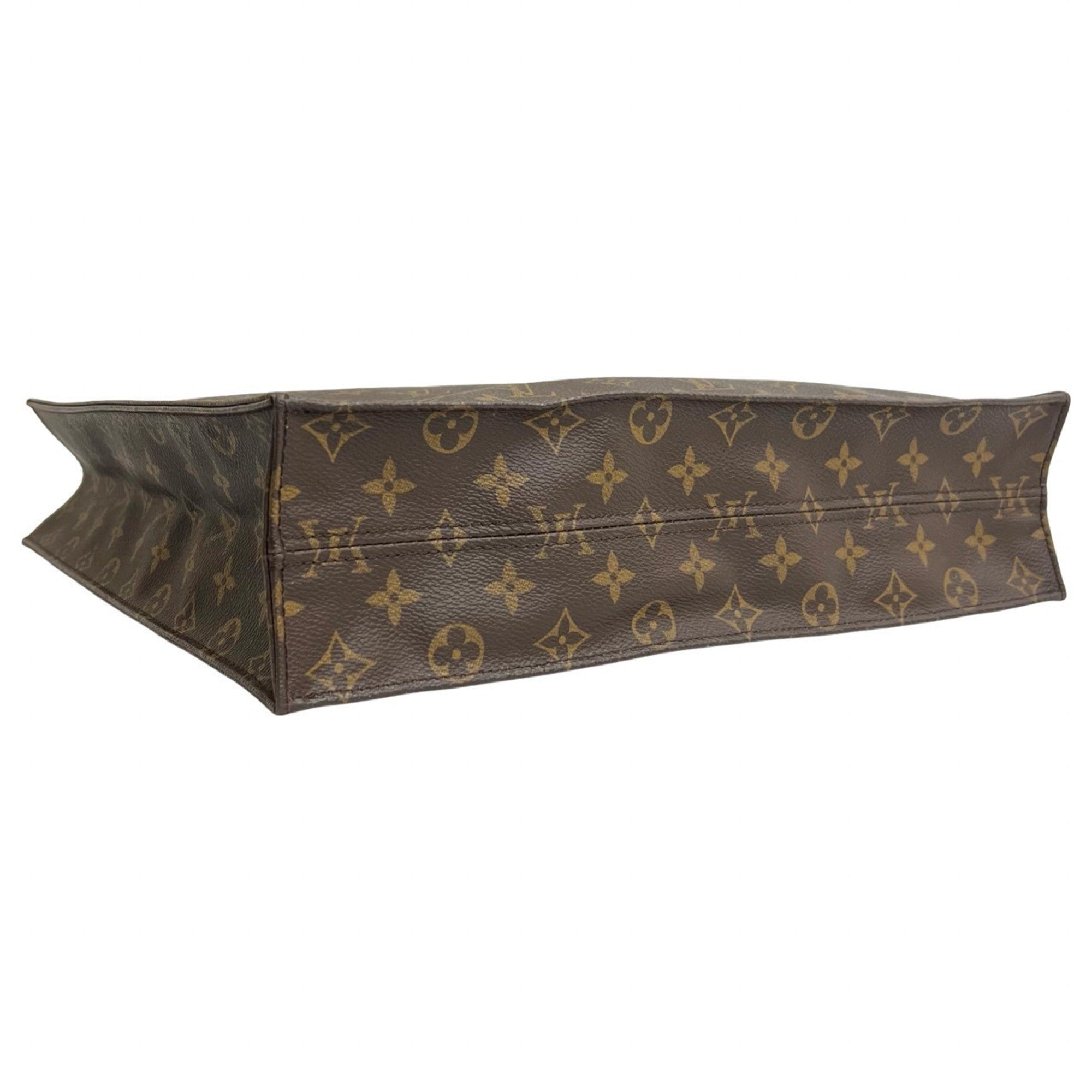 Louis Vuitton Brown Leather Pvc Handbag Tote Bag