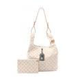 Louis Vuitton Brown White Coated Canvas Tote Bag