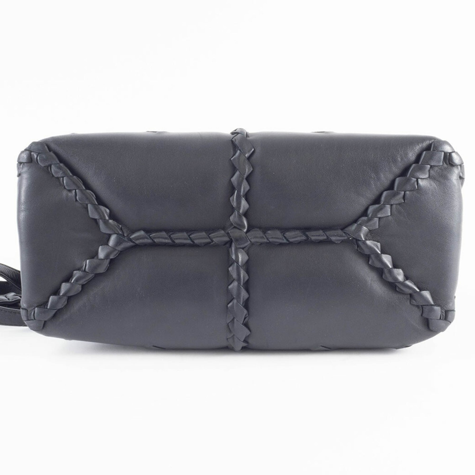 Bottega Veneta Black Leather Shoulder Bag