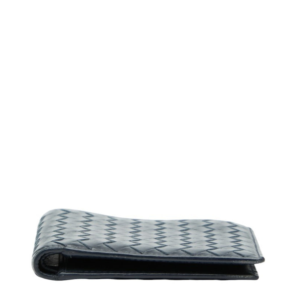 Bottega Veneta Navy Leather Bill Wallet (Bi-Fold)