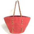 Chanel Red Leather Shoulder Bag