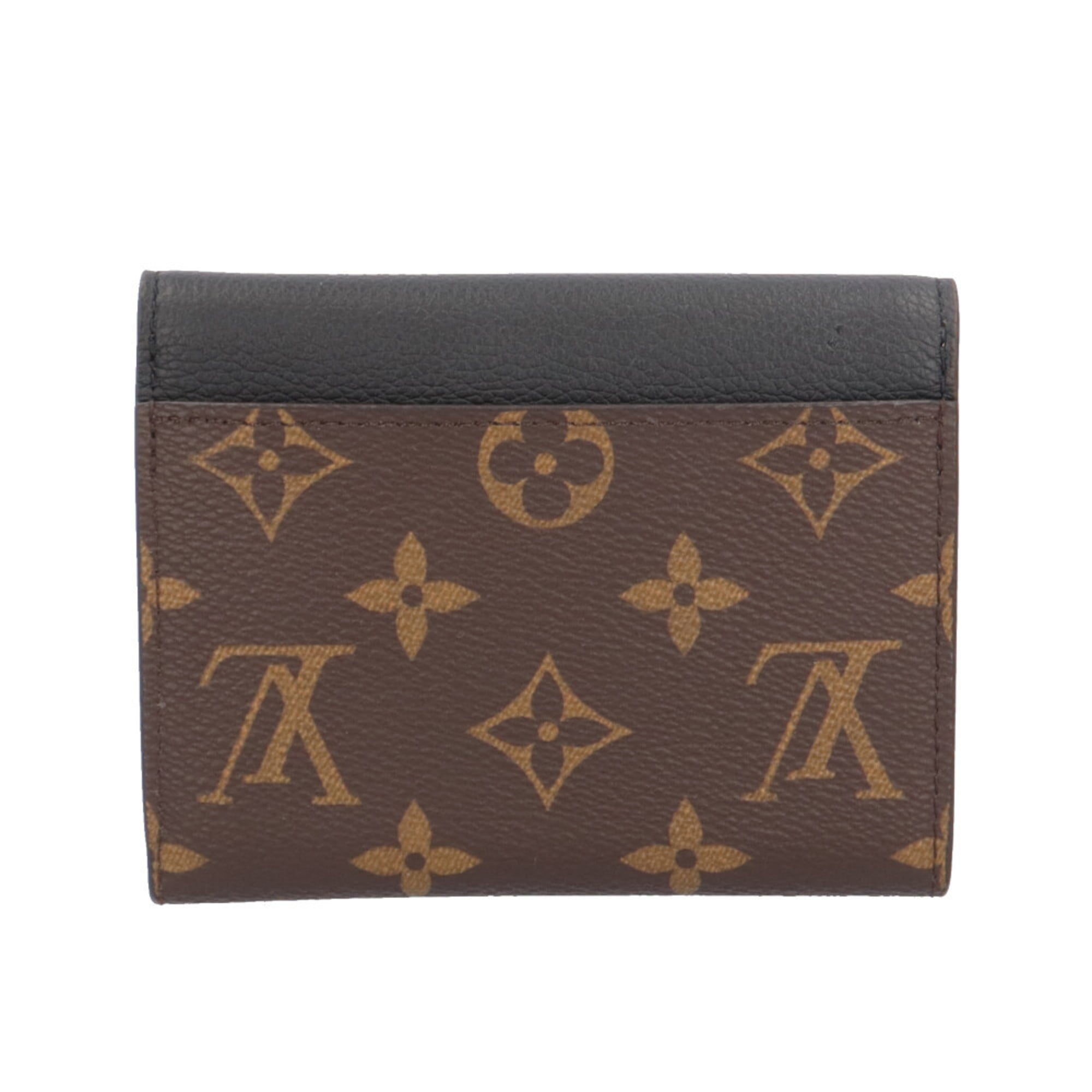 Louis Vuitton Black Brown Monogram Wallet (Tri-Fold)