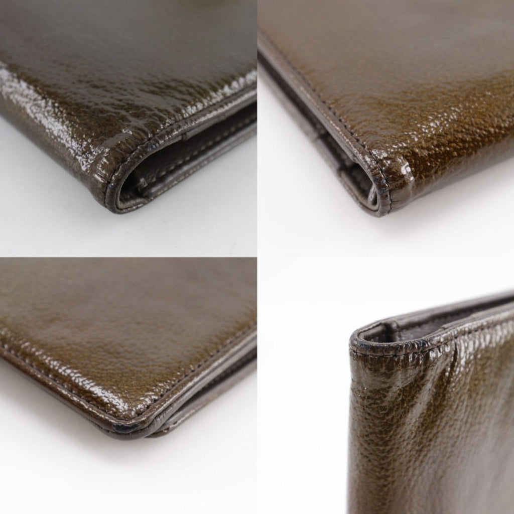 Chanel Bronze Leather Long Wallet (Bi-Fold)