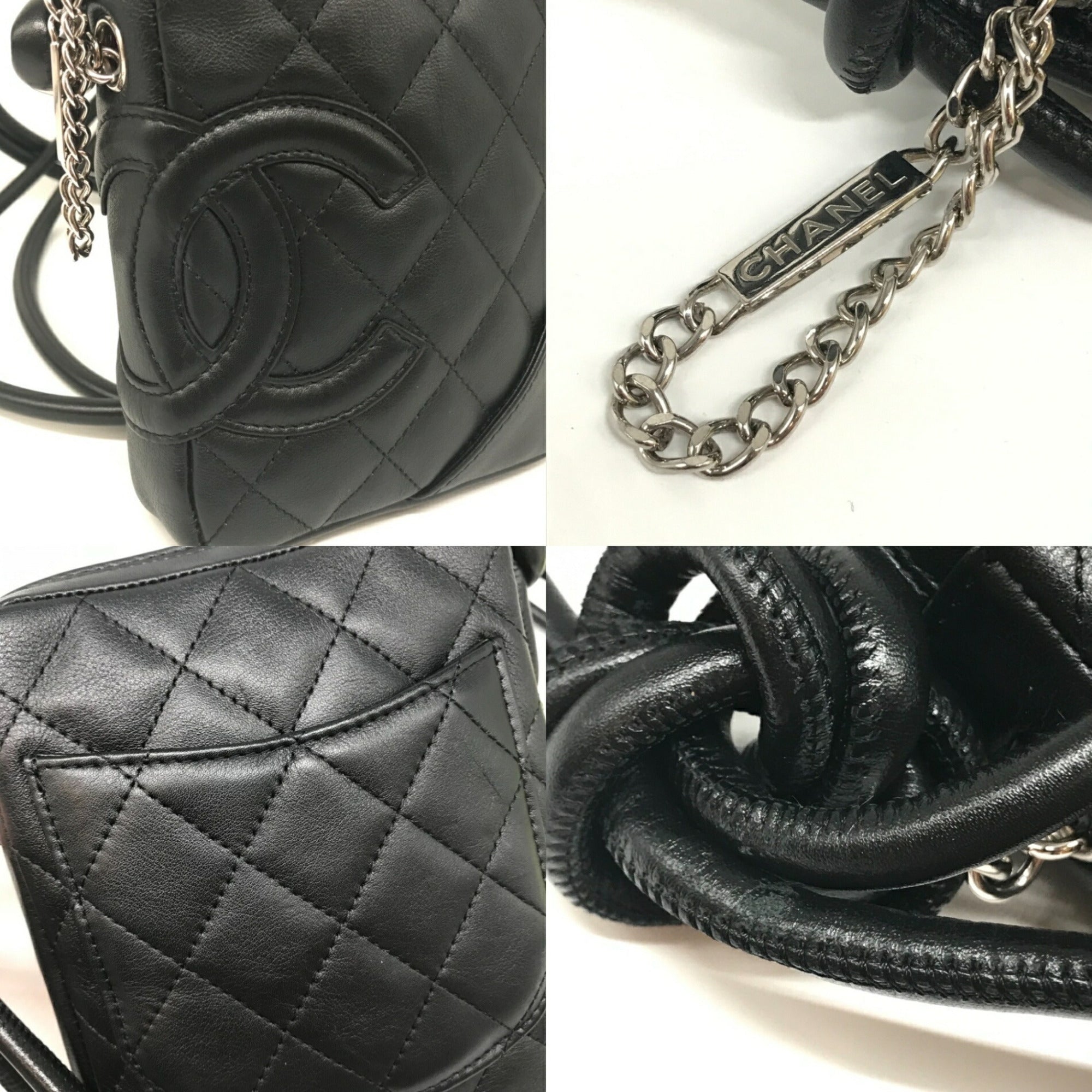 Chanel Black Leather Pochette Shoulder Bag